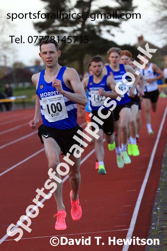 1500 metres, 2024 NEGP 1, Monkton Stadium, Jarrow. Photo: David T. Hewitson/Sports for All Pics